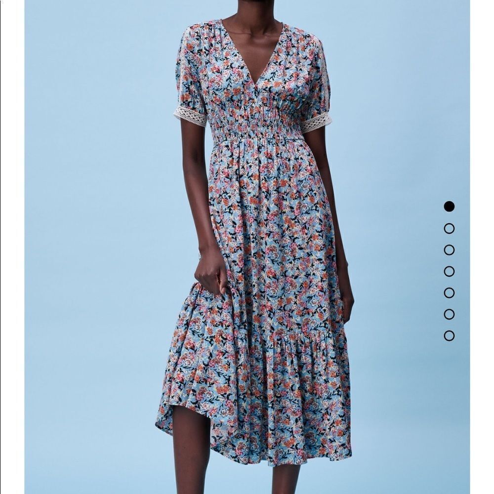 Zara floral printed dress